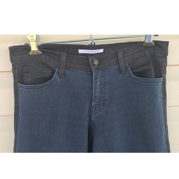 Flying Monkey 2 Tone Zipper Side Jeans Size 28 - Picture 8 of 15
